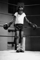 A young boxer awaits his first fight
